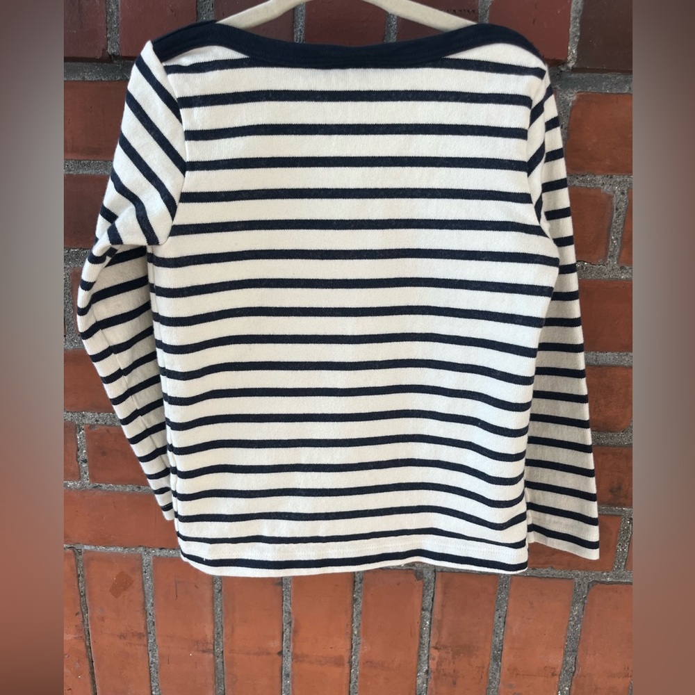 Petit Bateau Navy and White Striped Top - Picture 3 of 4